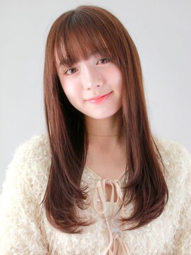 ヘアサロンガリカアオヤマ(hair salon Gallica aoyama) 透明感ダークブラウンの美髪ロングに顔周りレイヤー