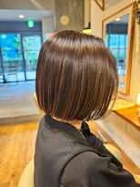 アビーヘア 市川店(abie hair) ハイライト艶ボブ