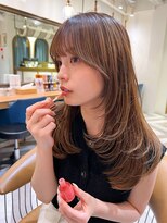 ロンドアベニール 北千住(Lond avenir)&nbsp;オリーブグレー/レイヤーカット/黒髪/マロンベージュ/北千住