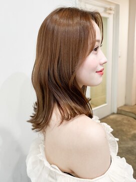 レア 表参道(L'ea) 黒髪 クラゲヘアー オリーブグレー 小顔 ココアベージュ