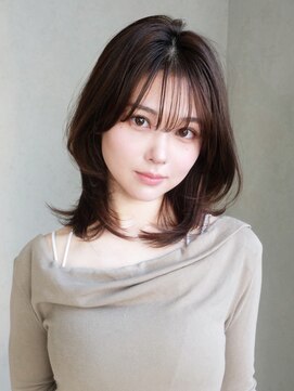 アルバム 渋谷パルコ(ALBUM) ミディアムレイヤーカット前髪カット顔周りレイヤー_F1324