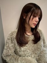 トリッカ シブヤ(TRICCA SHIBUYA)&nbsp;レイヤーロング/韓国ヘア/艶ブラウン/透明感カラー/髪質改善