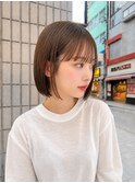 ナチュラルストレートボブ×シースルーバング