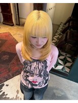 グッドフェローズ キタホリエ(GoodFellas kitahorie)&nbsp;レイヤーカットで魅せる艶ハイトーンカラーブリーチ透明感カラー