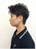 シャドウパーマ　メンズパーマ　メンズカット