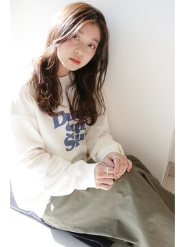 プリマ(PRIMA) 透明感際立つヌーディベージュ×セミロングなナチュラルパーマ3