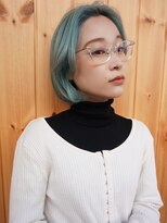 ブゾン(buZon)&nbsp;【buZonブゾン】コンパクトアンニュイ ボブ×グリーンヘア