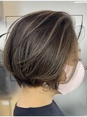 ショートボブ×コントラストハイライト