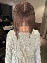 テトラ バイ ネオリーブ 横浜西口店(tetra by neolive)&nbsp;暖色ベージュ　Wカラー　切りっぱなしボブ