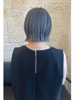 ヴァン カウンシル 川口店(VAN COUNCIL)&nbsp;透明感カラー×外ハネくびレイヤーボブ ネイビー/ブルー#2