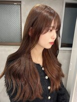 スウィープ(sweep)&nbsp;ブリーチ1回のココアベージュカラー♪