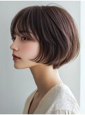 20代30代40代◎ナチュラルショートボブ/インナーカラー/髪質改善