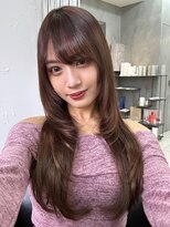 ヴェイン 渋谷(vain)&nbsp;顔まわりレイヤー透明感カラー垢抜けヘア20代ヘア