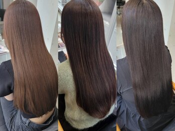 ツイギー 宮西店(TWiGGY)の写真/縮毛矯正とは思えない自然な仕上がりに感動☆触れたくなるようなサラツヤ髪を手に入れるならTWiGGYで！