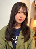 レイヤーカット ボルドーブラウン 艶カラー 透明感 髪質改善
