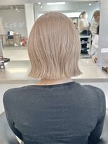 ラック 表参道(LUCK)&nbsp;ぱつっとボブ/ホワイトベージュ/ミルクティーブロンド