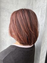 ヘアメイク エンデュー(hair make EnDeux) ピンク×ボブ