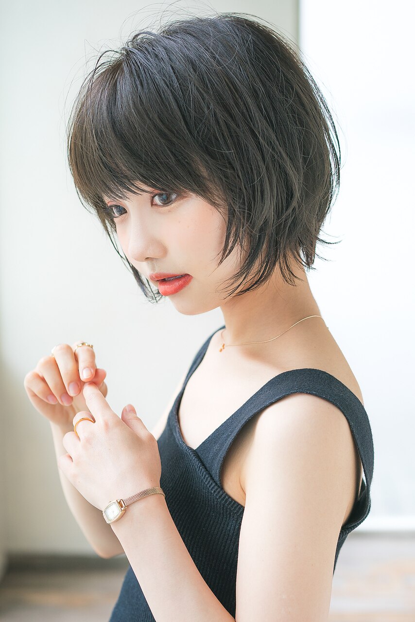 Un ami】《増永剛大》 オリーブアッシュ×外ハネショートボブ