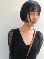 ノーム(norm) ラインボブミニボブ黒髪重め前髪