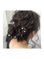 デジ 北堀江(DEJI) 結婚式用ヘアセットです。肩ぐらいの長さでもアップできます^ ^