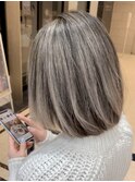 【白髪ぼかし】ホワイトバレイヤージュ
