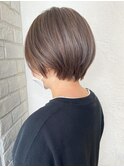 アッシュショート_アースカラーくびれヘアツートン_ba378151