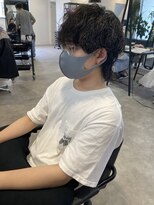 ナンバー(number+)&nbsp;無造作マッシュメンズショート☆マットカラーデジタルパーマ