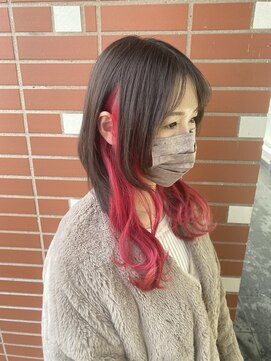 コワファースト 大分(COIFF1RST) ロングウルフスタイル×インナーカラー