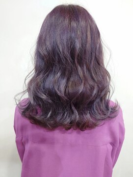 アロマ ヘアルーム 池袋店(AROMA hair room) デザインカラーピンクハイライトカール斜めバング/池袋/池袋東口