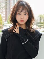 アグ ヘアー リズ 田辺銀座通り店(Agu hair liz) 《Agu hair》女っぽひし形小顔カールセミディ