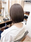 小顔タッセルボブ×美髪[ぱつっとボブ/縮毛矯正/丸型卵型]