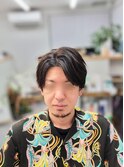メンズセンターパート