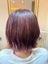 アメリアム 大阪上本町店(Ameri amu.)&nbsp;【ピンクブラウン/ミディアム/似合わせボブ】#Ameri