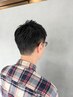 メンズカット+白髪染めカラー+眉カット　￥9000