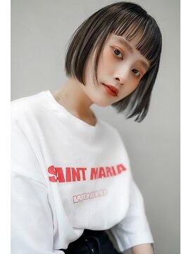 ギークス(GEEKS) 【GEEKS渋谷】重めボブ/インナーカラー/春カラー/オン眉/モード