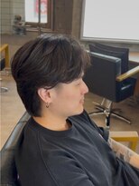 タメ(tame-)&nbsp;サーフカール/フェザーパーマ/ブルーブラック【都賀/メンズ】