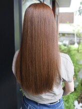 アンティカザサロン(antiqua THE SALON) 髪質改善ストレート ブラウンベージュカラー ロングストレート