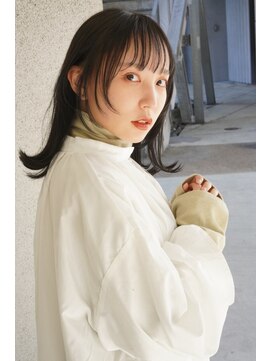 ユラギフロムユイマァル 水島店(YURAGI from YUIMARL) 20代30代セミロングレイヤーウルフ岡山顔周りレイヤー