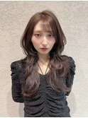 ハッシュカット/韓国/ブラウン/シースルー