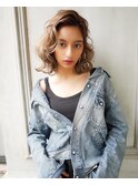 20代30代40代/外国人風ウェーブミルクティーベージュ！