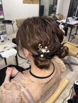 アジールヘア 所沢プロペ通り店(agir hair)&nbsp;ツインお団子 結婚式 ヘアアレンジ