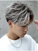 メンズバレイヤージュ/ホワイトグレージュ/レイヤーカット