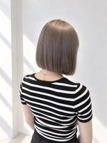 ジールサロン つくば本店 グレージュカラー×切りっぱなしボブ
