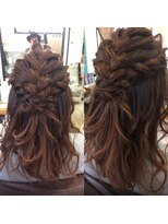 ヘアーチェリーコーク ランプ(HAIR CHERRY COKE Lamp)&nbsp;【新開】ハーフアップ×リボン