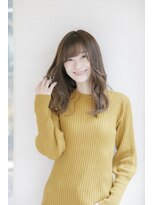 グレージュカラー/シルキーベージュ/斜めバング/銀座/髪質改善