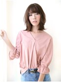 大人可愛いフェザーボブ