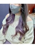 インナーカラー+ロングスタイル
