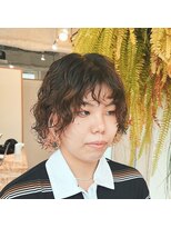 アクセヘアー 町田(acce hair)&nbsp;インナーブリーチ毛のウェーブボブ