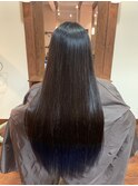 毛先10センチ ブルーブラック(紺色)