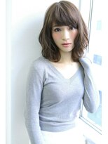 リル 西宮(LiL')&nbsp;【LiL'西宮】アッシュグレージュ_ミディアム_斜めバング★